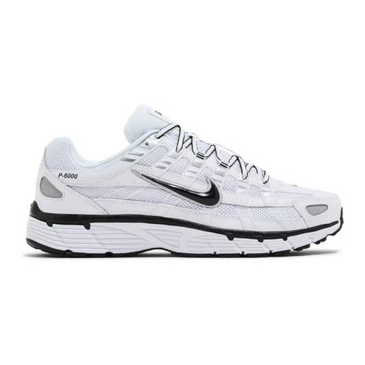 NIKE P-6000 WHITE METALLIC SILVER BLACK
