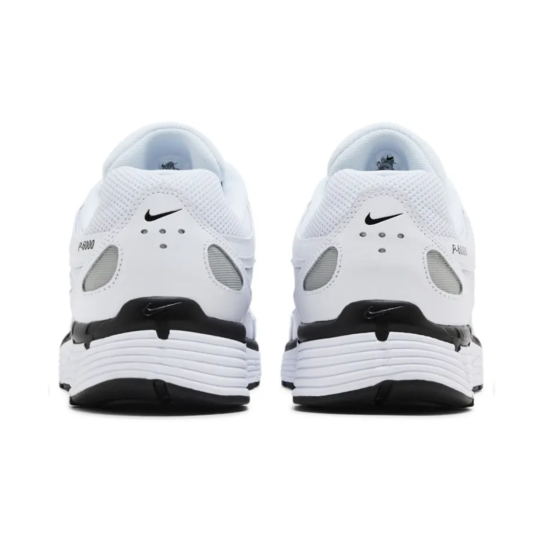NIKE P-6000 WHITE METALLIC SILVER BLACK